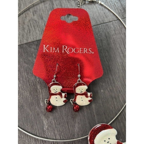 Snowman Jewelry earring necklace pin Kim‎ Rogers - Picture 2 of 5